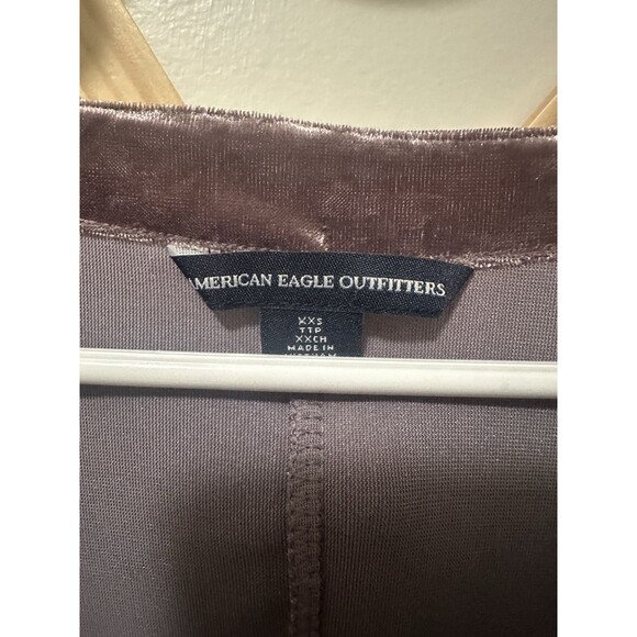 American Eagle XS Cape Cardigan Kimono Purple Velvet Cardigan - Picture 2 of 4